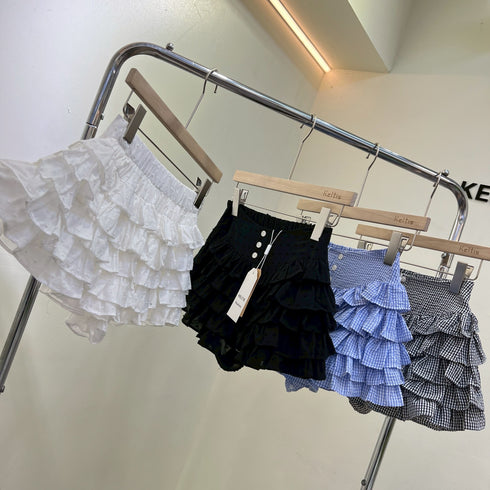 Ladies Tiered Mini Skirts